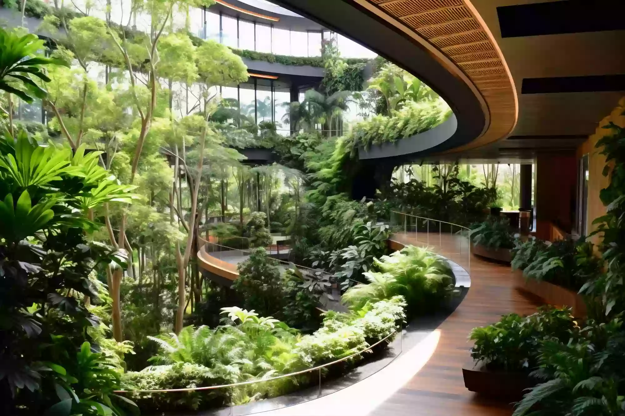 Indoor green wall feature